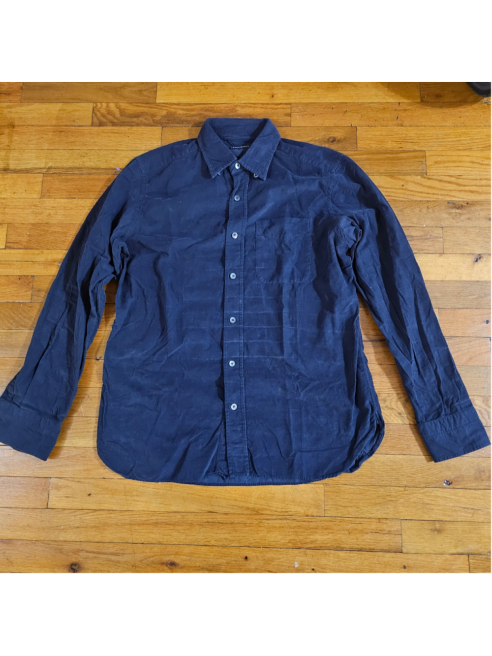 Men's Tom Ford Casual Button Down Shirt, Navy, Size Neck 16